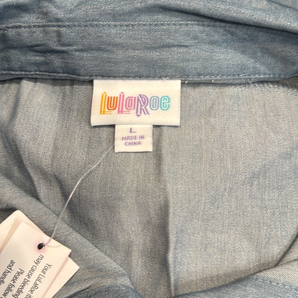 Blue Button-Up Shirt - Picture 6 of 7